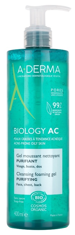 ADERMA BIOLOGY AC GEL DETERGENTE SCHIUMOGENO PURIFICANTE 400 ML - Farmacianumberone.it