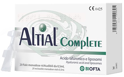 SOLUZIONE OFTALMICA LUBRIFICANTE ALTIAL COMPLETE 4 STRIP DA 5 FLACONI DA 0,5 ML - Farmacianumberone.it