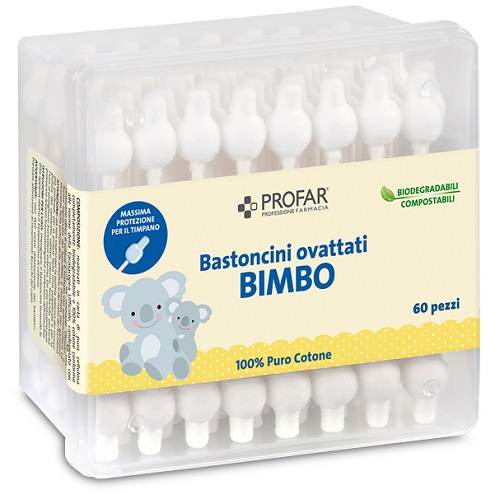 PROFAR BASTONCINI OVATTATI BIMBO 60 PEZZI - Farmacianumberone.it