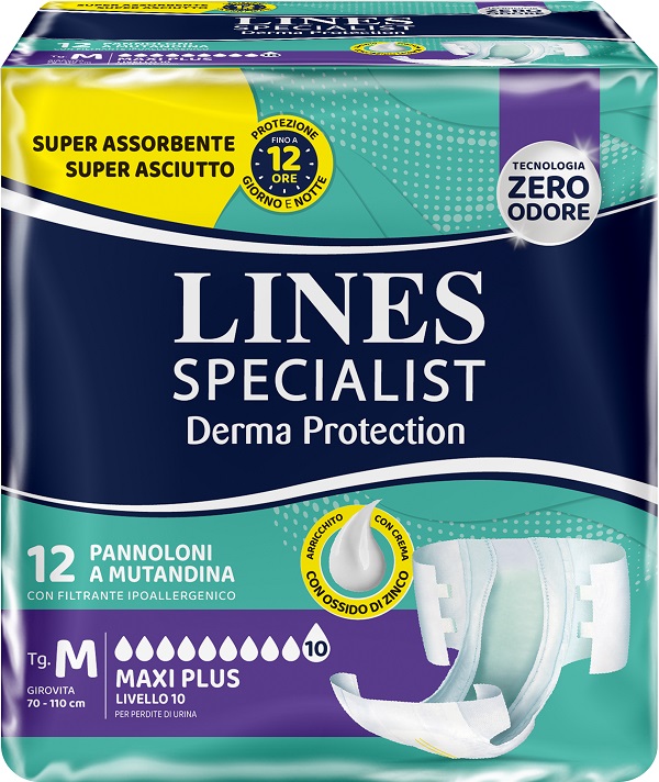 PANNOLONE MUTANDINA LINES SPECIALIST DERM AP M 12 PEZZI - Farmacianumberone.it