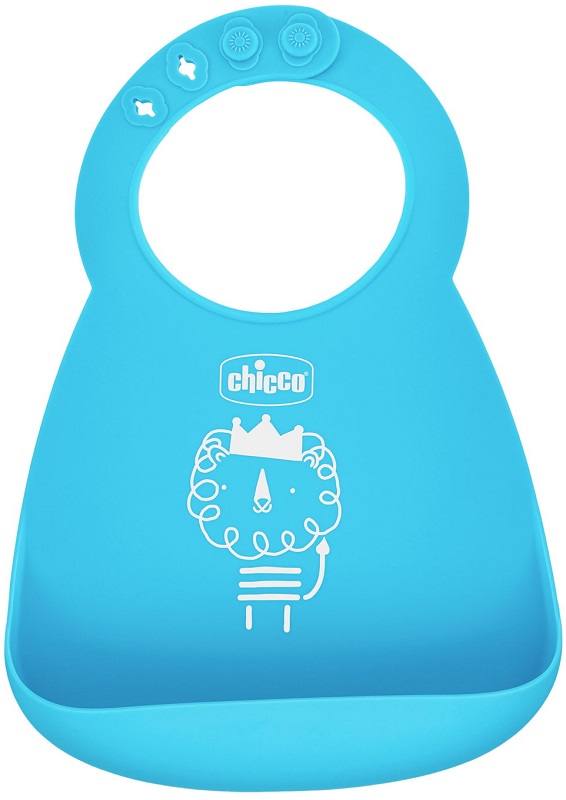 CHICCO BAVAGLIA SILICONE AZZURRO - Farmacianumberone.it