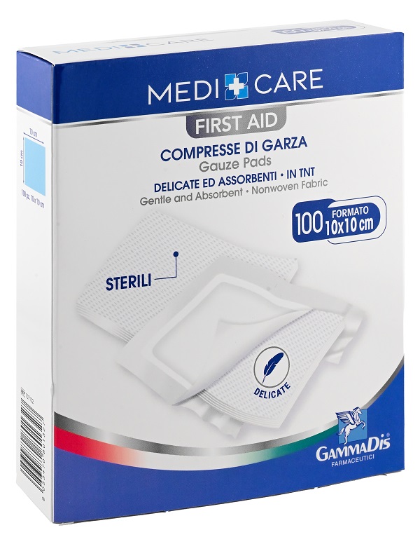 GARZA MEDICARE TNT 10X10 CM 100 PEZZI - Farmacianumberone.it