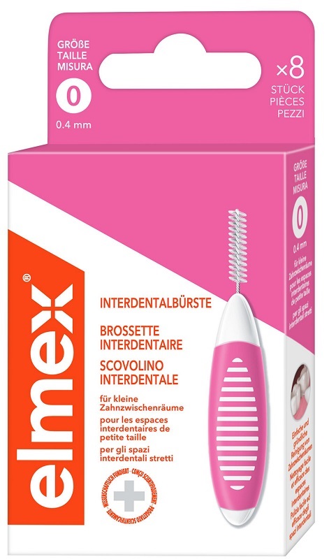 ELMEX INTERDENTAL BRUSH PINK 0,4MM 8 PEZZI - Farmacianumberone.it
