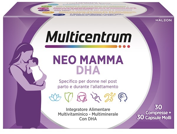 MULTICENTRUM NEO MAMMA DHA 30 COMPRESSE + 30 CAPSULE MOLLI - Farmacianumberone.it