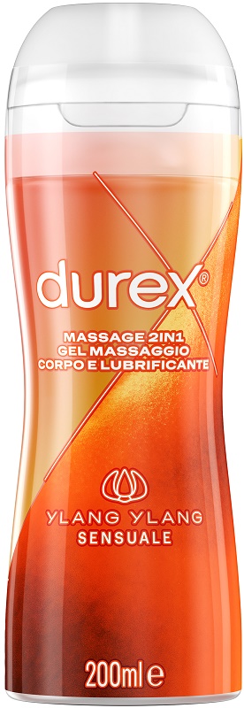 DUREX MASSAGE 2 IN 1 GEL MASSAGGIO CORPO E LUBRIFICANTE YLANG YLANG 200 ML - Farmacianumberone.it