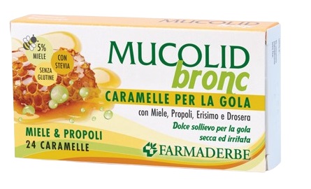 MUCOLID BRONC MIELE & PROPOLI 24 CARAMELLE - Farmacianumberone.it