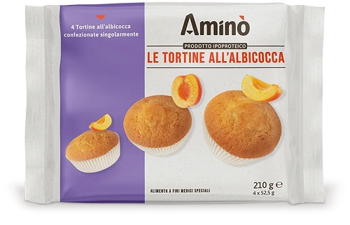 AMINO' LE TORTINE ALBICOCCA 4 PEZZI DA 52,5 G - Farmacianumberone.it