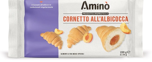 AMINO' CORNETTO ALBICOCCA 4 PEZZI DA 55 G - Farmacianumberone.it