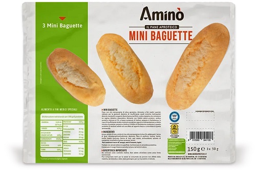 AMINO' MINI BAGUETTE 3 PEZZI DA 50 G - Farmacianumberone.it