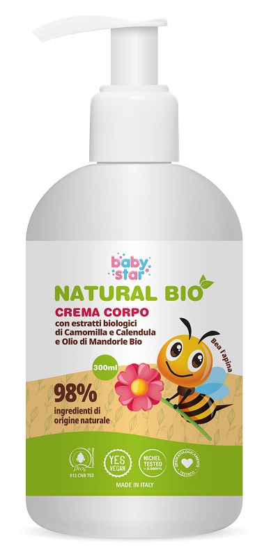 BABYSTAR CREMA CORPO NATURAL BIO 300 ML - Farmacianumberone.it
