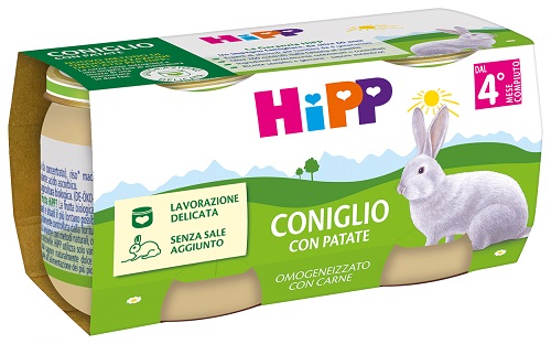 HIPP OMOGENEIZZATO CONIGLIO CON PATATE 2 PEZZI DA 80 G - Farmacianumberone.it