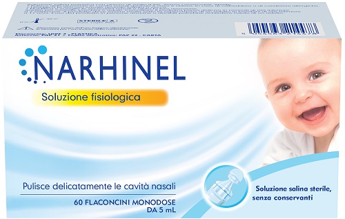 SOLUZIONE FISIOLOGICA PER ASPIRATORE NASALE NARHINEL 60 FLACONCINI DA 5 ML - Farmacianumberone.it