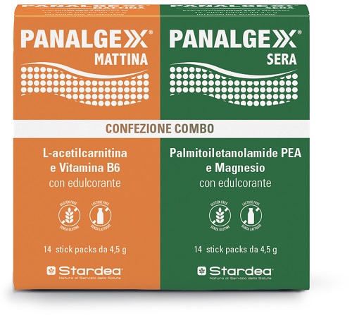 PANALGEXX MATTINA 14 STICKPACK + PANALGEXX SERA 14 STICKPACK CONFEZIONE COMBO - Farmacianumberone.it