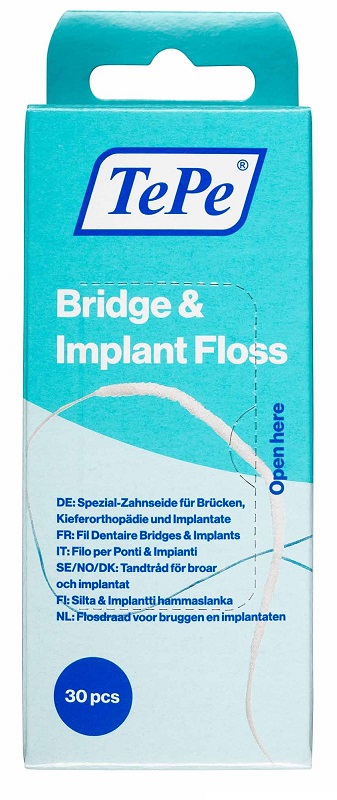 TEPE FILO PONTI & IMPIANTI TEPE BRIDGE & IMPLANT FLOSS 30 PEZZI - Farmacianumberone.it