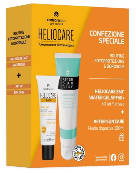 HELIOCARE 360 WATER GEL 50 ML + AFTER SUN 100 ML TRAVEL SIZE - Farmacianumberone.it