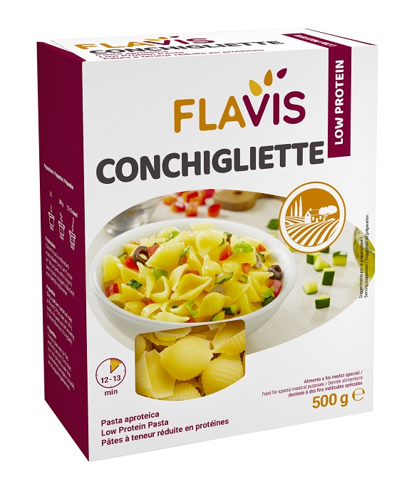 FLAVIS CONCHIGLIETTE APROTEICHE 500 G - Farmacianumberone.it