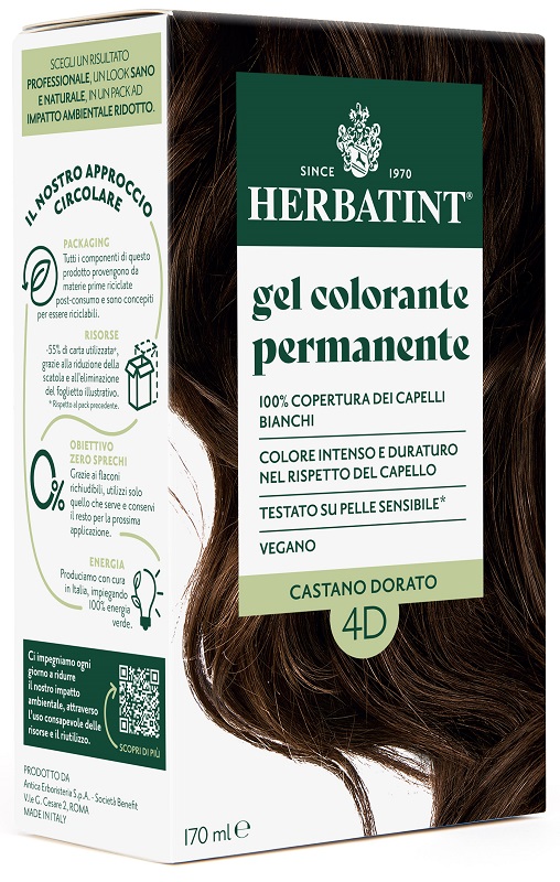 HERBATINT 4D CASTANO DORATO 170 ML - Farmacianumberone.it