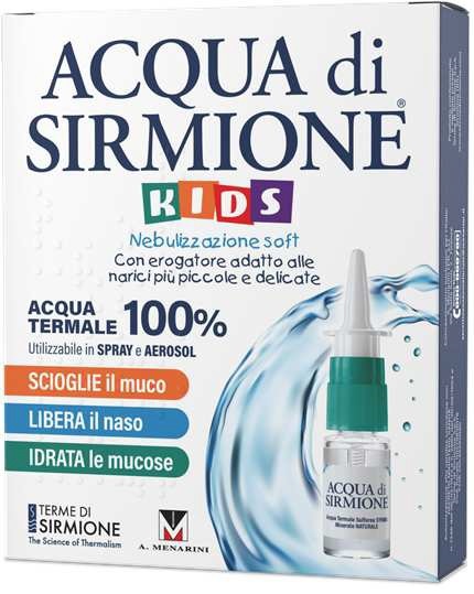 ACQUA DI SIRMIONE KIDS NEBULIZZAZIONE SOFT ACQUA TERMALE 100% 6 FLACONCINI PLURIDOSE DA 15 ML - Farmacianumberone.it