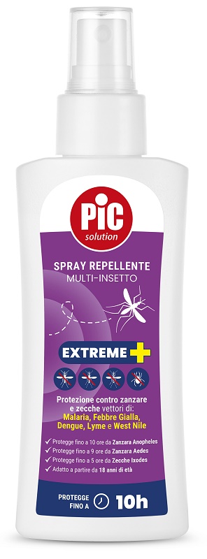 PIC SOLUTION SPRAY REPELLENTE MULTI-INSETTO EXTREME+ 100 ML - Farmacianumberone.it